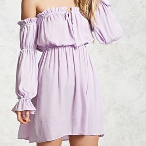 Lavender off the shoulder dress size small